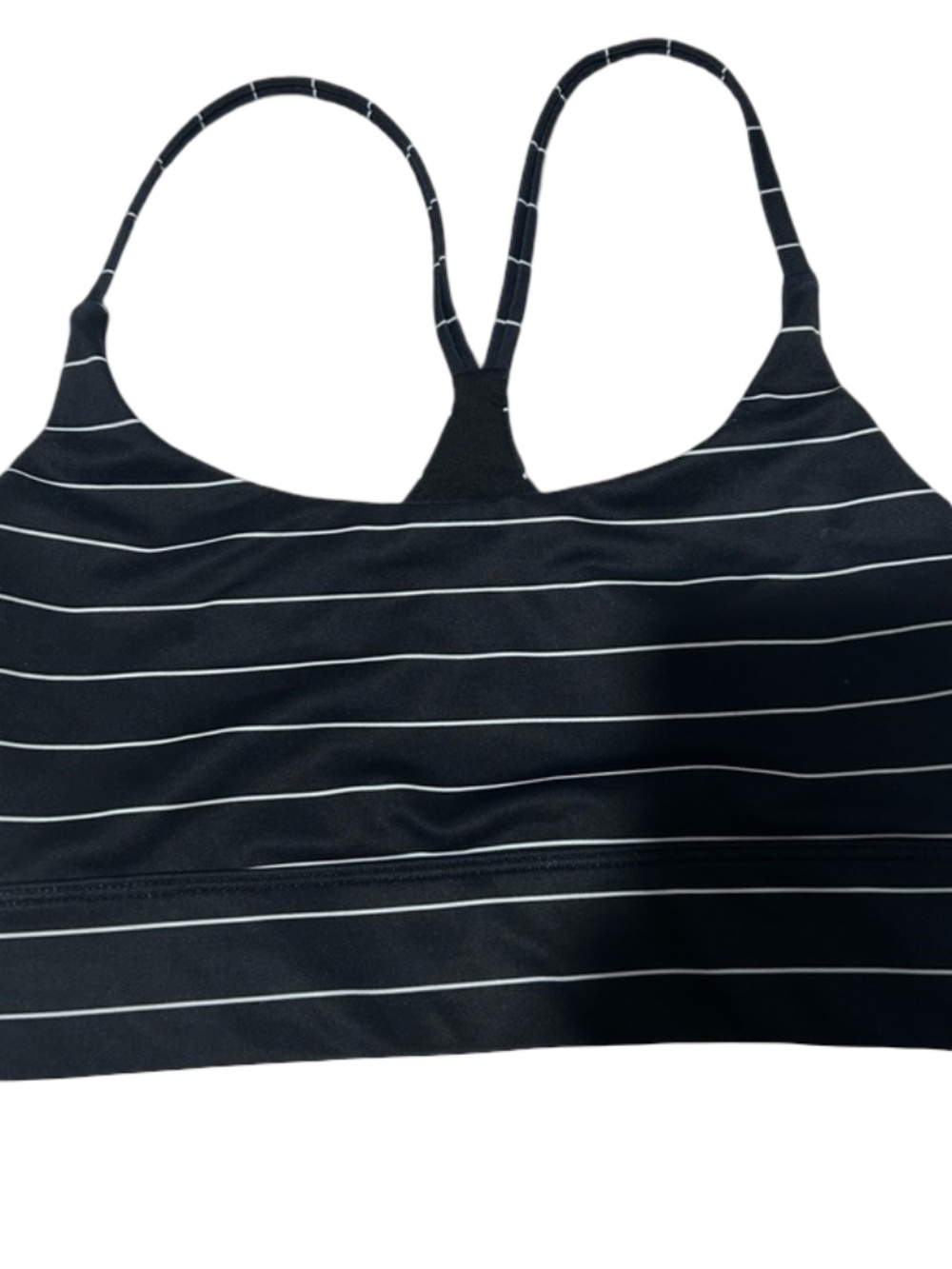 Zyia Active Black White Stripe Sports Bra Size XS